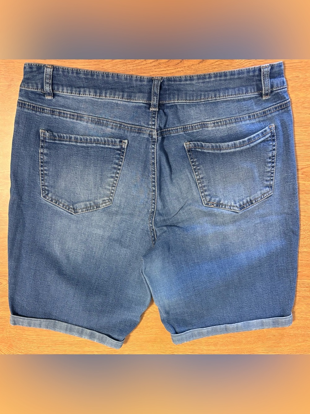 d. jeans Blue Denim Bermuda Shorts Size 14 - Picture 3 of 3